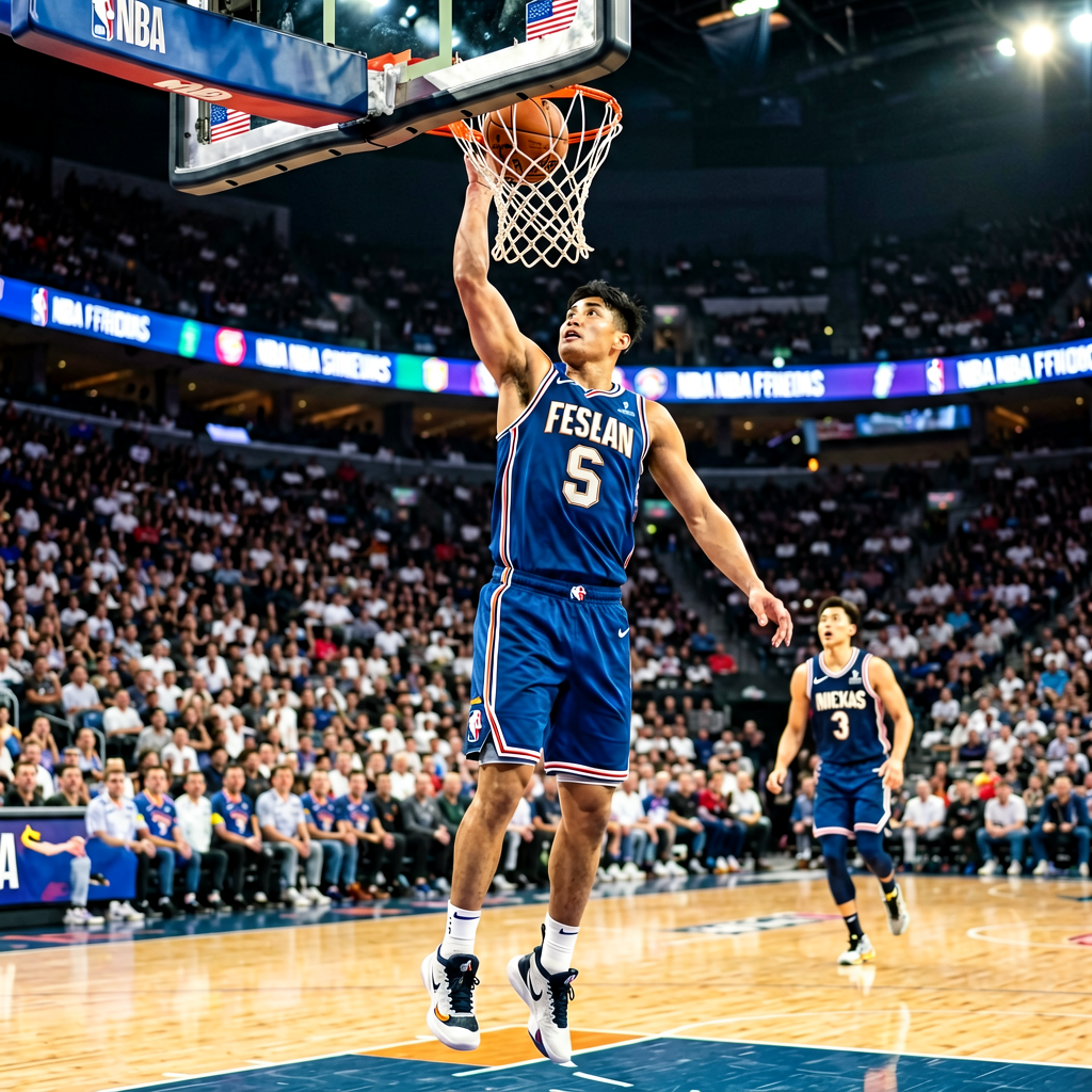篮球赛事覆盖：NBA赛场上球员扣篮瞬间，呈现篮球运动的高光时刻